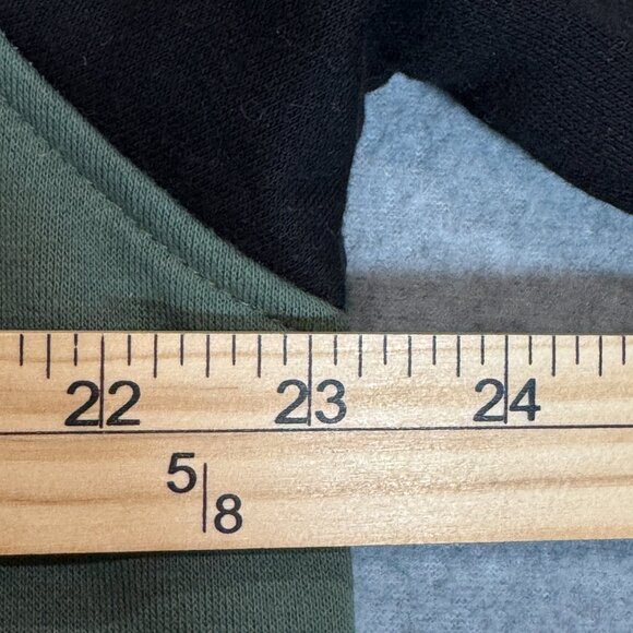 True Religion Men's Collared Patch Fleece Varsity Jacket Medium Green Black NWT - Picture 13 of 15